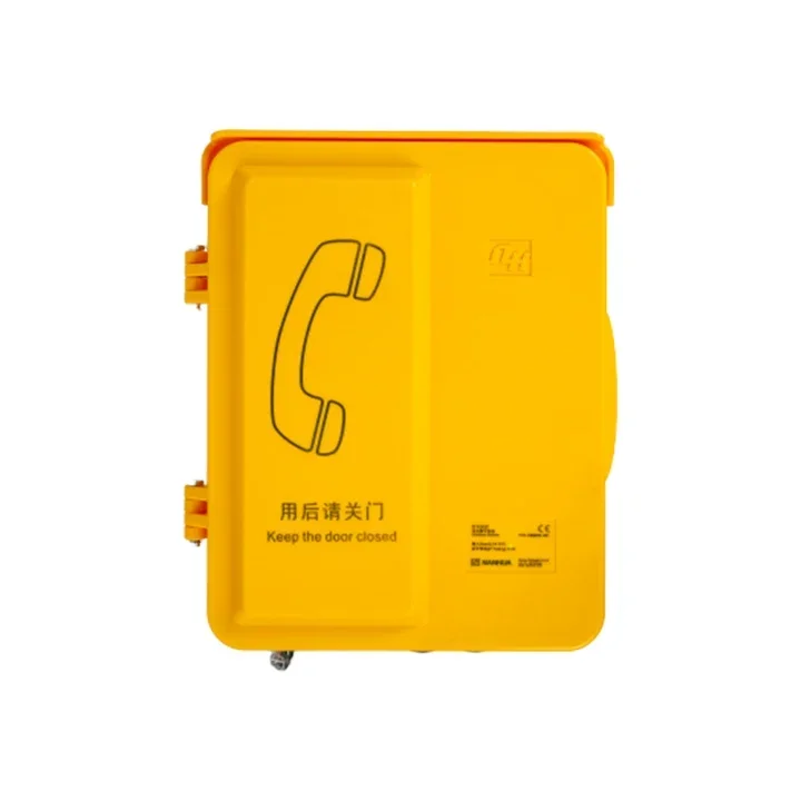 Ip65 نظام اتصال داخلي رقمي خارجي مقاوم للماء Voip Sip هاتف صناعي للطوارئ مع مكبر صوت للسكك الحديدية لمترو الأنفاق على الطرق السريعة