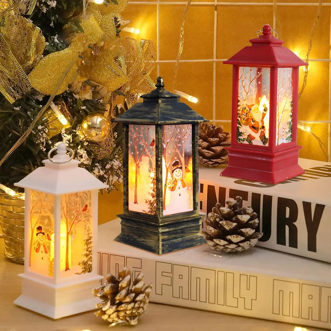 Christmas Wind Lamps Santa Claus Snowman Night Light Creative Christmas Ornaments Table Lamps Christmas Home Decoration Gifts