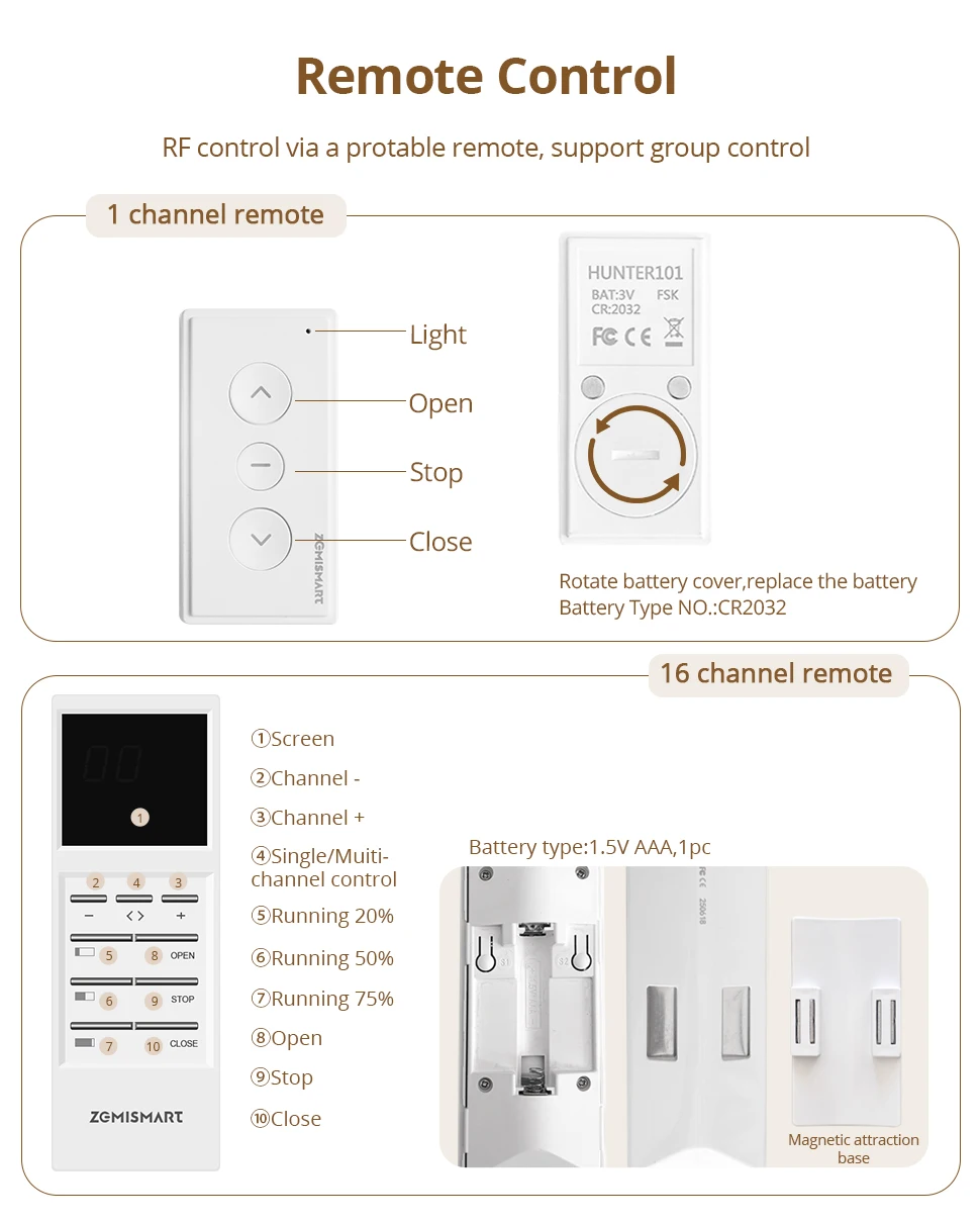 Zemismart Zigbee elektrischer Rollosmotor für 17 25 28 mm Rohre, batteriebetriebener Smart-Vorhangmotor, funktioniert mit der Tuya Smart App – Detail 5