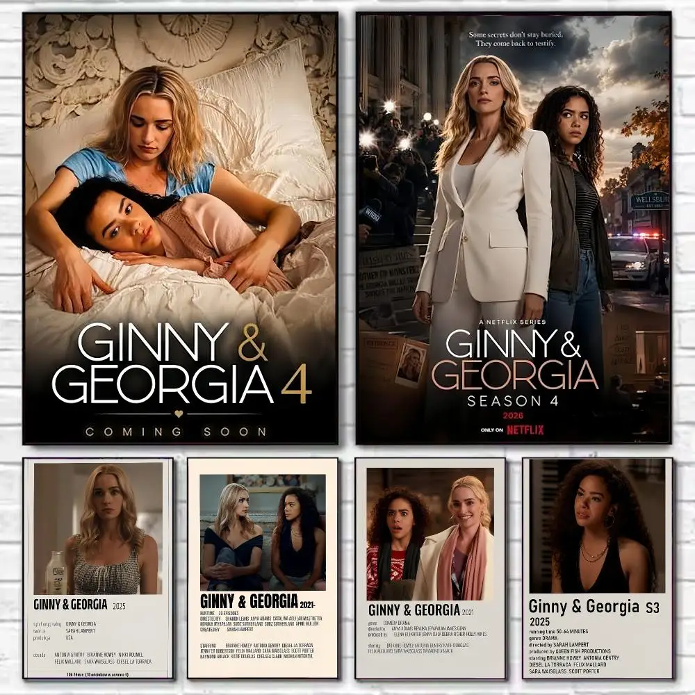 TV Series Ginny & Georgia Poster HD Art Decorative Wall Art Waterproof Home Décor for Living Room Bedroom Café Stylish Gift
