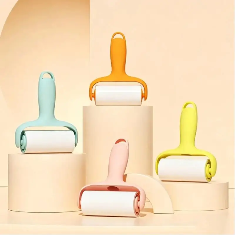 【HMA】1 Set Steel Plate Transfer Stamp Cleaner Lint Roller Lint Remover Nail Salon Tools Replacement Paper With Tear-Off Design