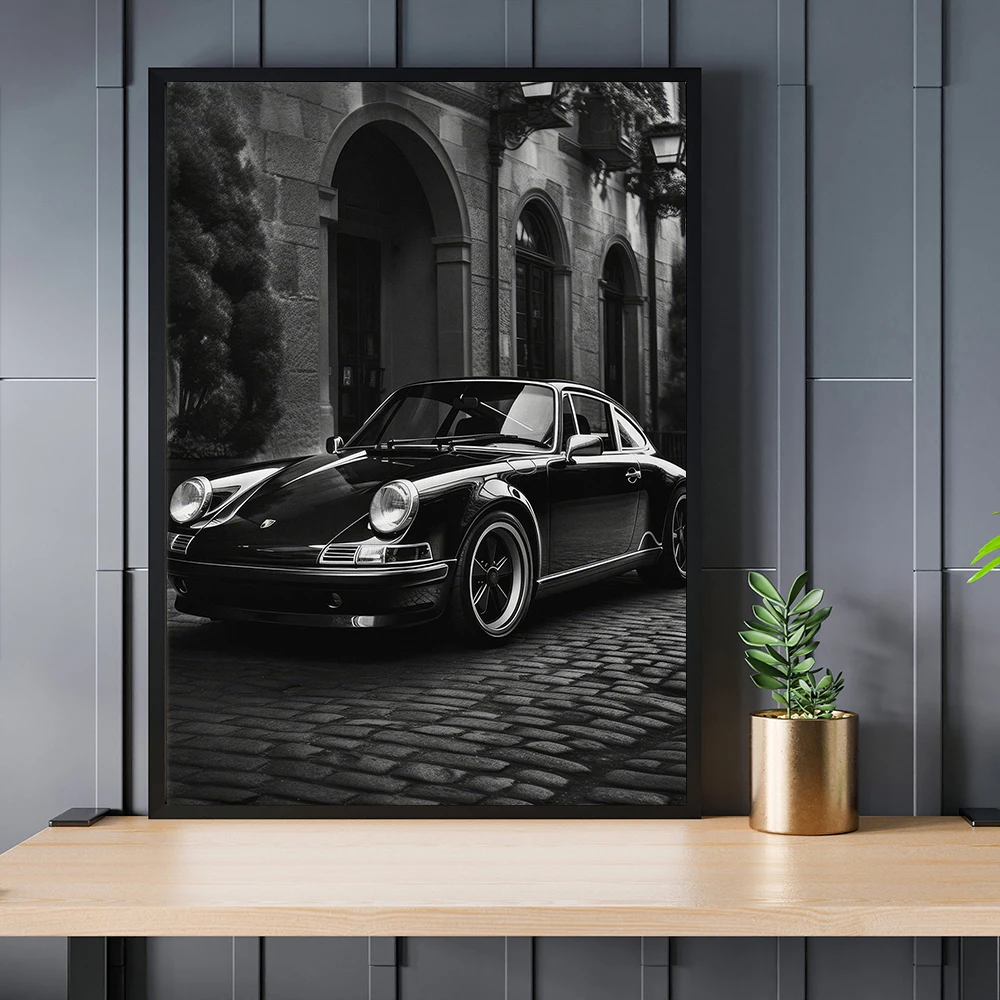 Famous Cars Black and White Posters 1962 GTO Retro Super Car Picture Sports Car Print Canvas Painting Art Home Decor Wall Art