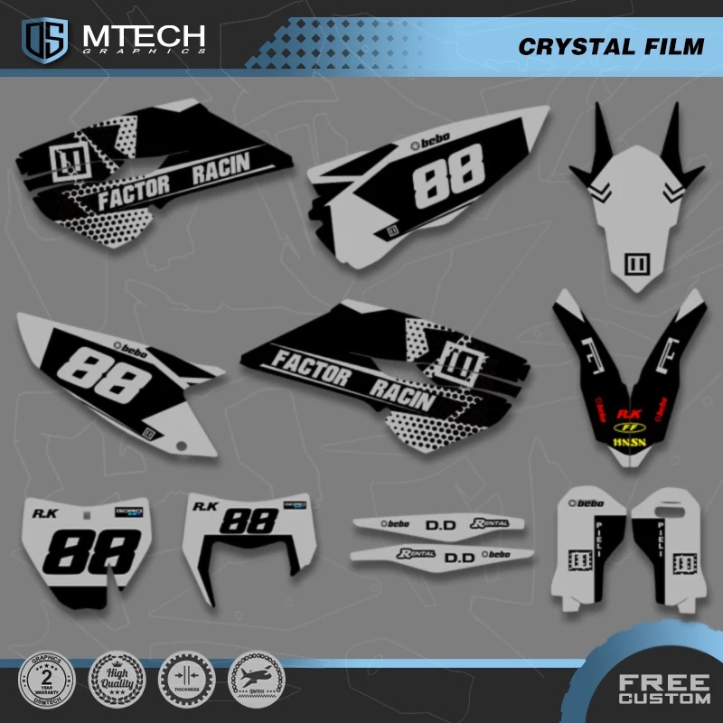 

DSMTECH For Husqvarna 2014 2015 TC FC 2014 2015 2016 TE FE 150 250 300 400 450 Custom Graphics Decal Stickers Kit