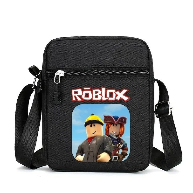 جديد لعبة ROBLOX طباعة الفتيان والفتيات حقيبة مربعة صغيرة عادية عصرية ولطيفة الهاتف المحمول واحدة الكتف حقيبة كروسبودي صغيرة #4