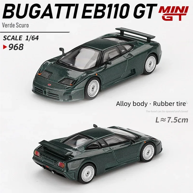 

MINIGT 1/64 EB110 GTVerde Scuro metal diecast car models collect ornaments sports car 968