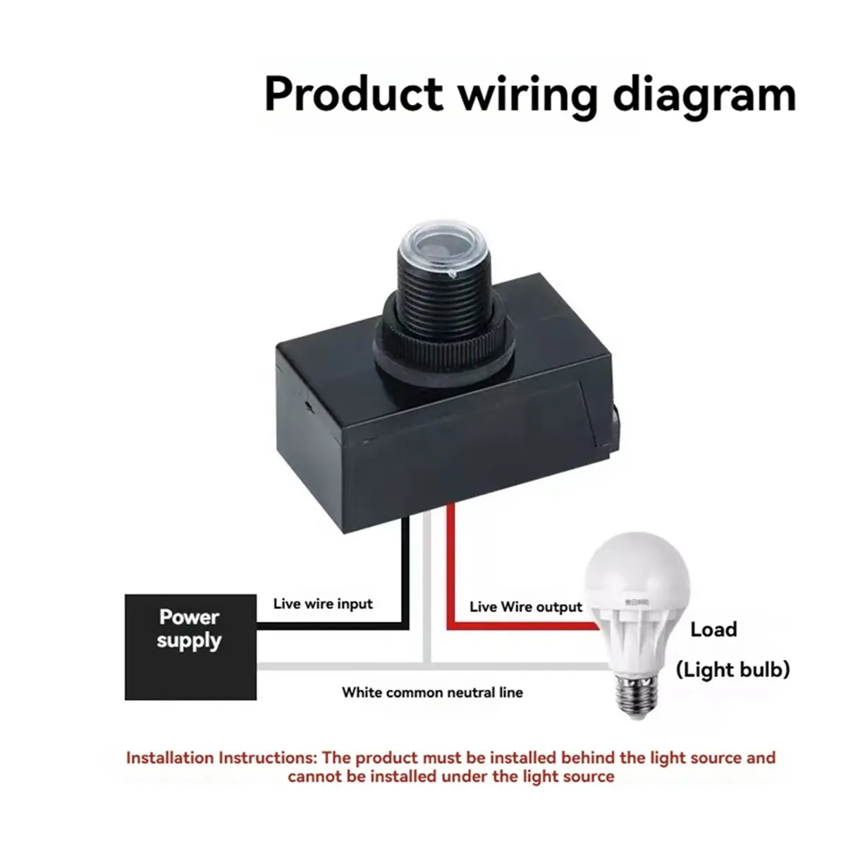 Photocell Sensor Dusk to Dawn Light Sensor Switch AC100V-250V Photoelectric Sensor Automatic on Off Lighting Controller