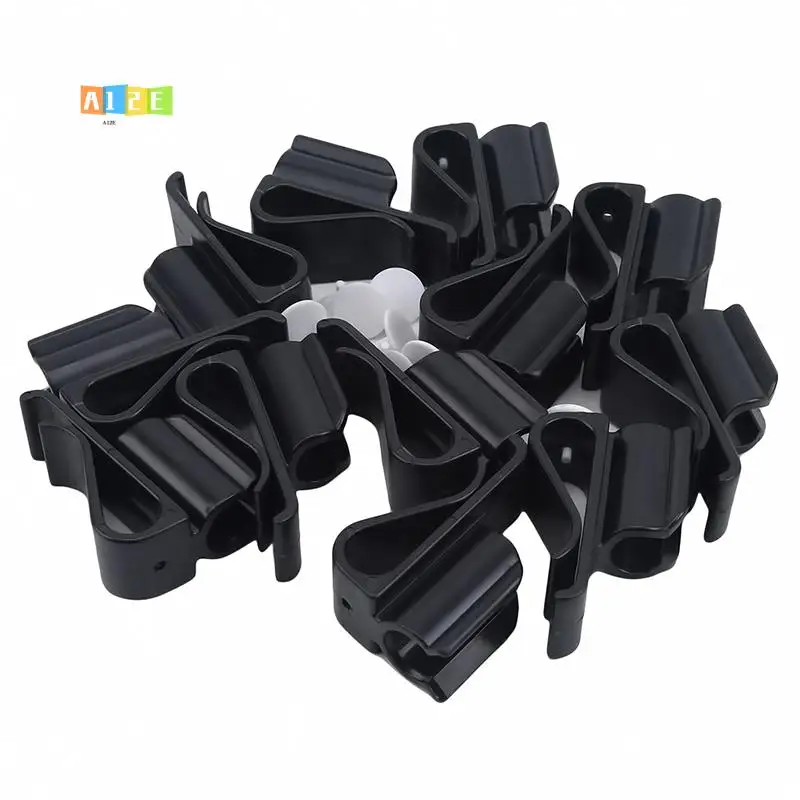 

A12E-12Pcs Sports Golf Bag Clip On Putter Clamp Holder Putting Organizer Club Golf Club Grips Golf Equipment Buckle Accessory