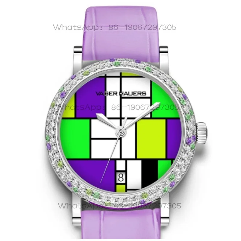 ins wind natal year red mechanical watch simple beautiful diamond waterproof women's watch