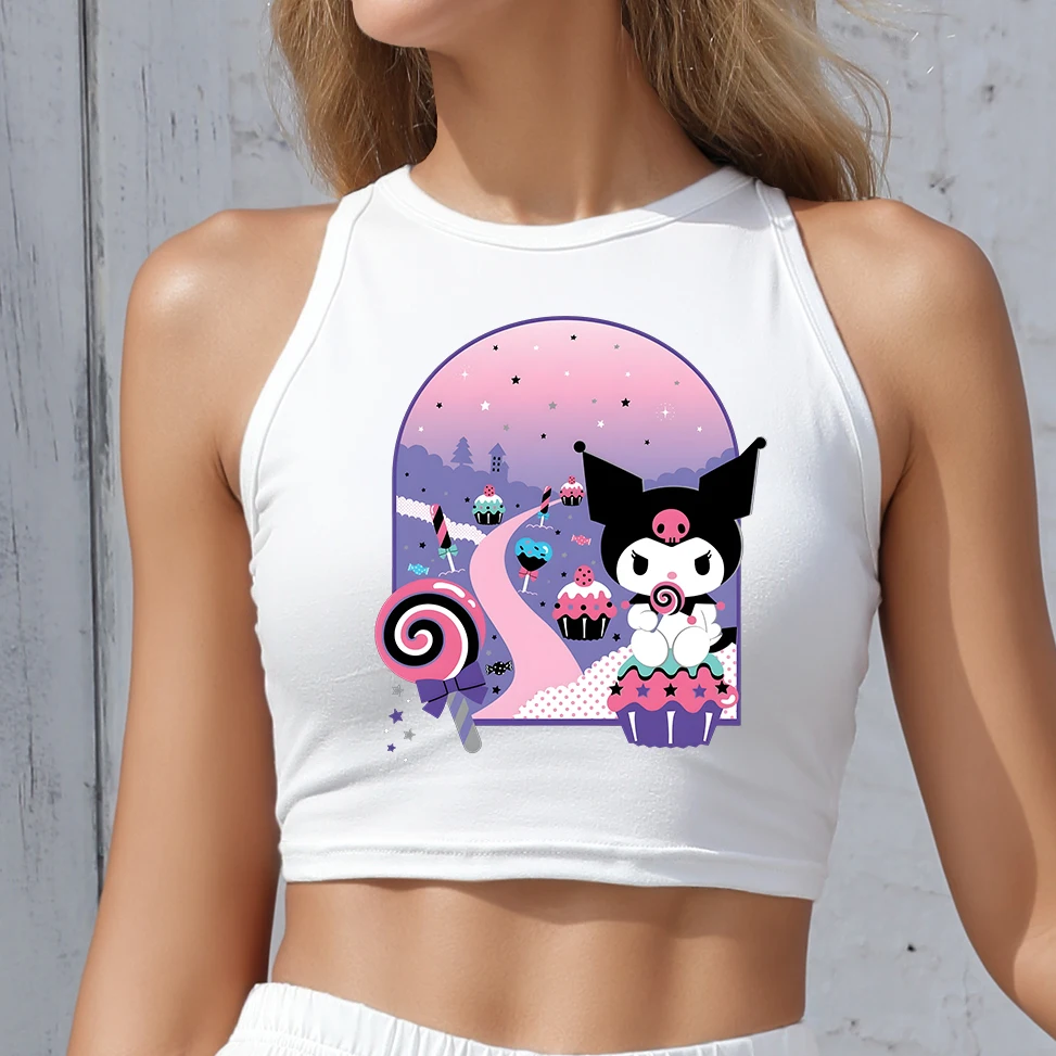 

Cute Off the shoulder Women's Tank Top Sport Vest O Neck Design Soft Tees Casual Street Fashion Sexy Hot Versatile Crop Tops