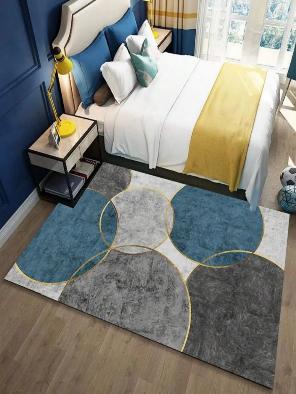 VIKAMA Modern Geometric Area Rugs Living Room Sofa Cushion Bedroom Baby Crawling Blanket Kitchen Entrance Doormat Home Décor