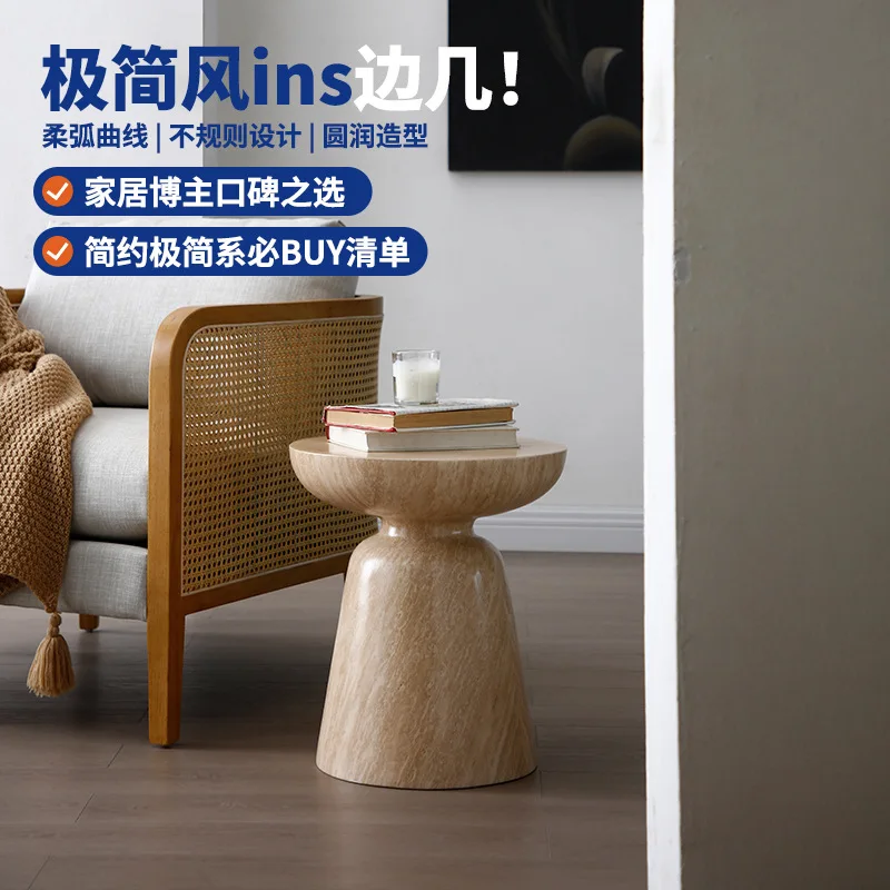 Medieval style special-shaped living room bedroom sofa cave stone edge a few simple famous Internet celebrity new edge a few cor