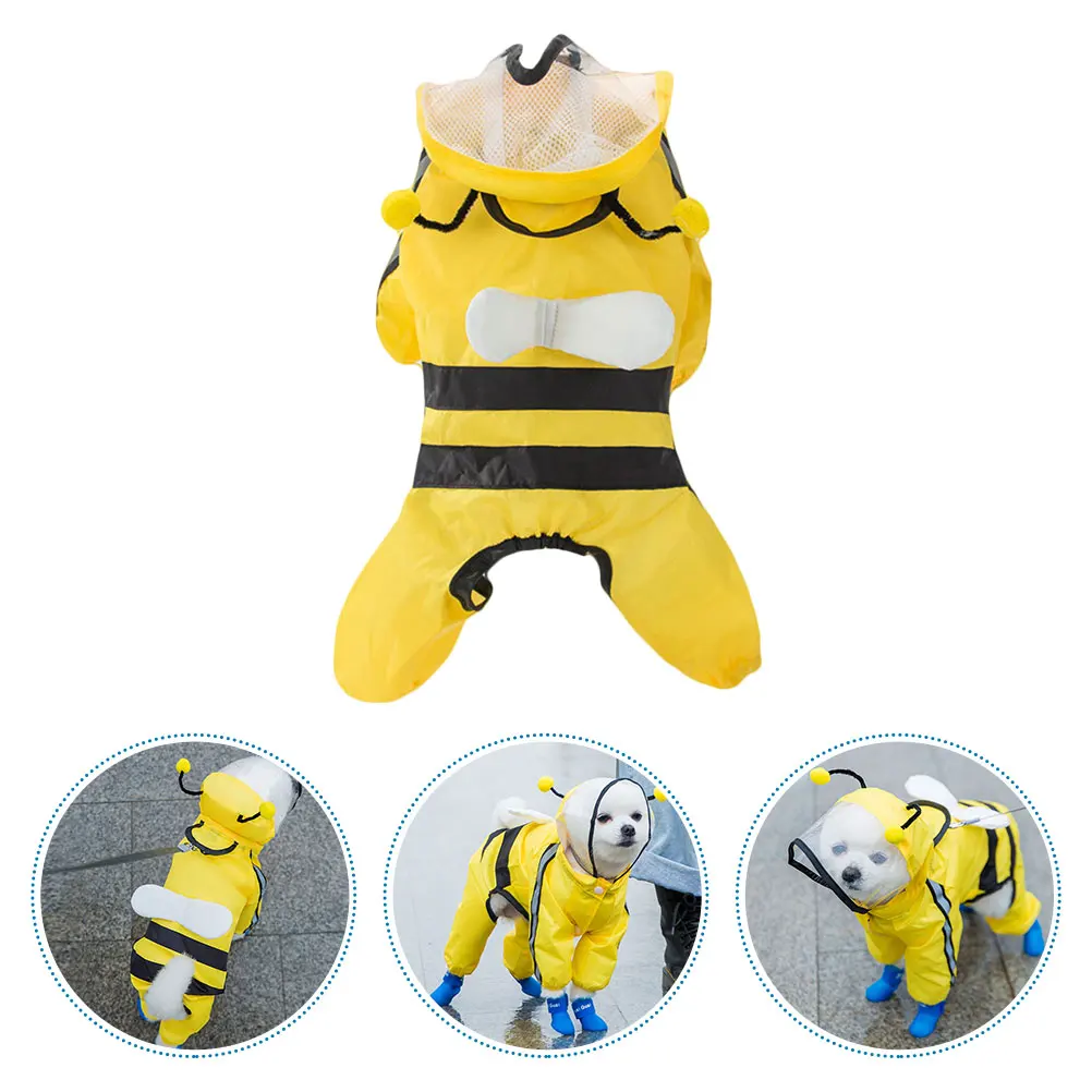 

Pet Raincoat Hooded Slicker Waterproof Dog Suit Poncho Jacket Lightweight Adjustable Straps Packable Stylish Design Fashion Pet