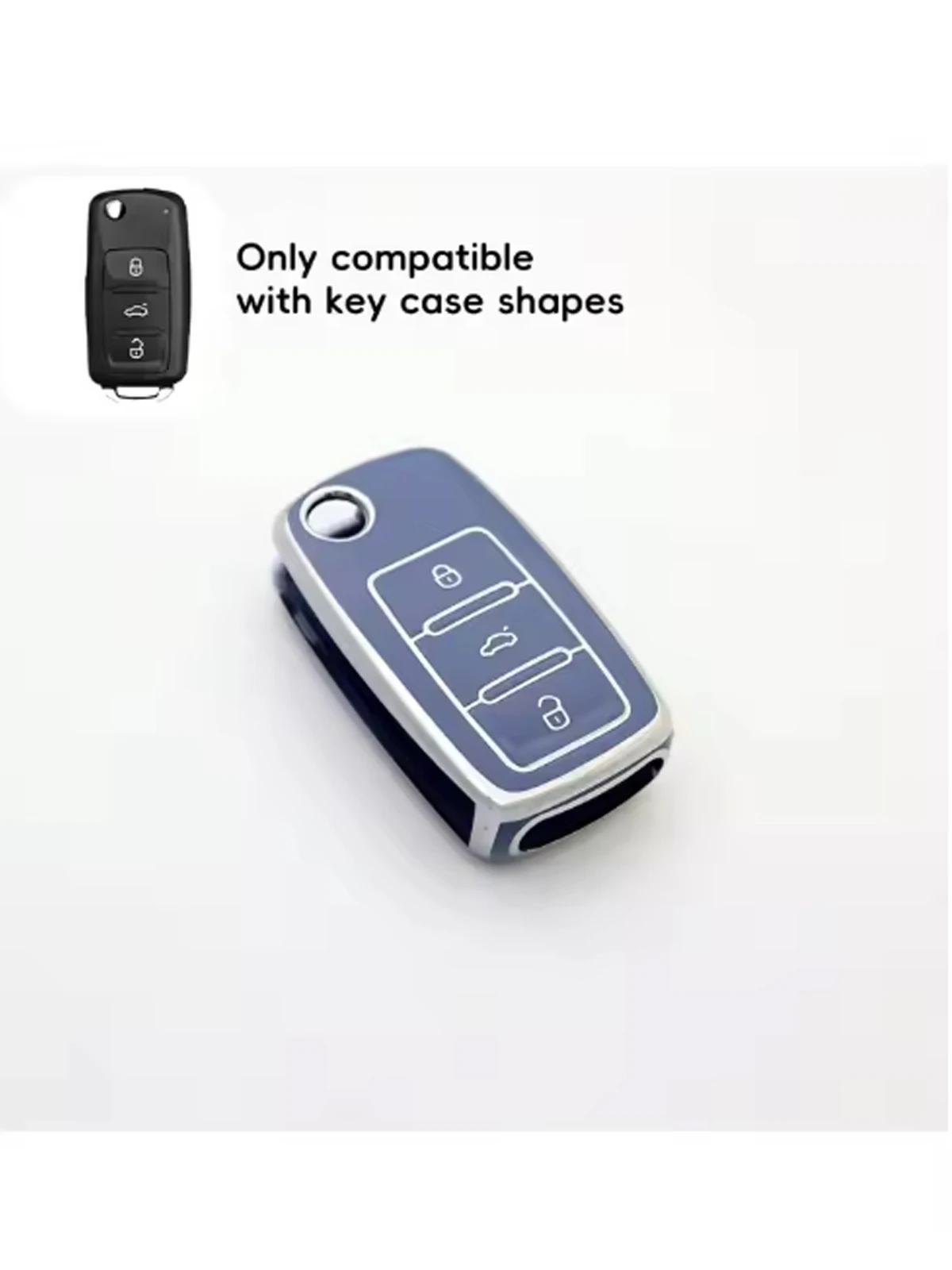 1Pc Car key fob cover Soft Durable TPU Key Case for VW POLO Golf Lavida T-Roc Tiguan Lamando Bora, Women Auto Key Protective Shell