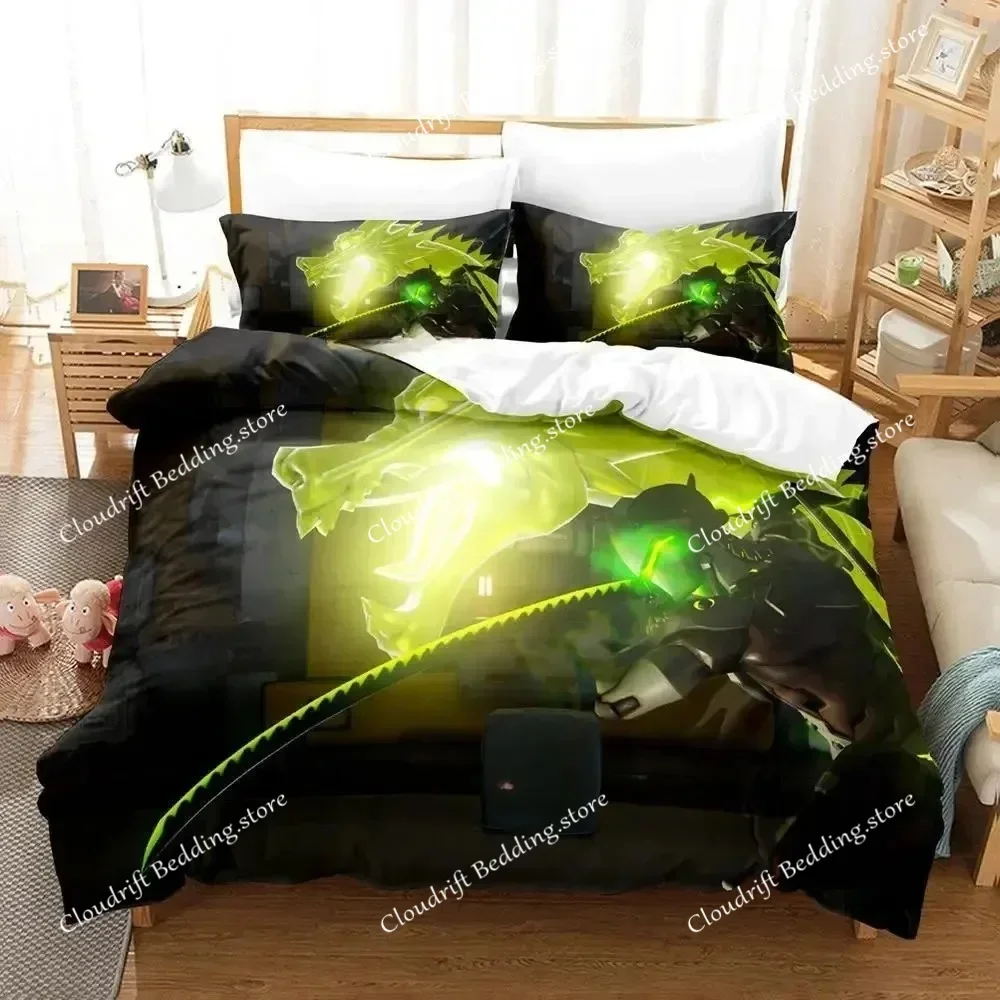 

Game Cool Dragon Blade Genji by Bedding Set Single Twin Full Queen King Size Bed Set Adult Kid Bedroom Duvet cover Sets Anime026