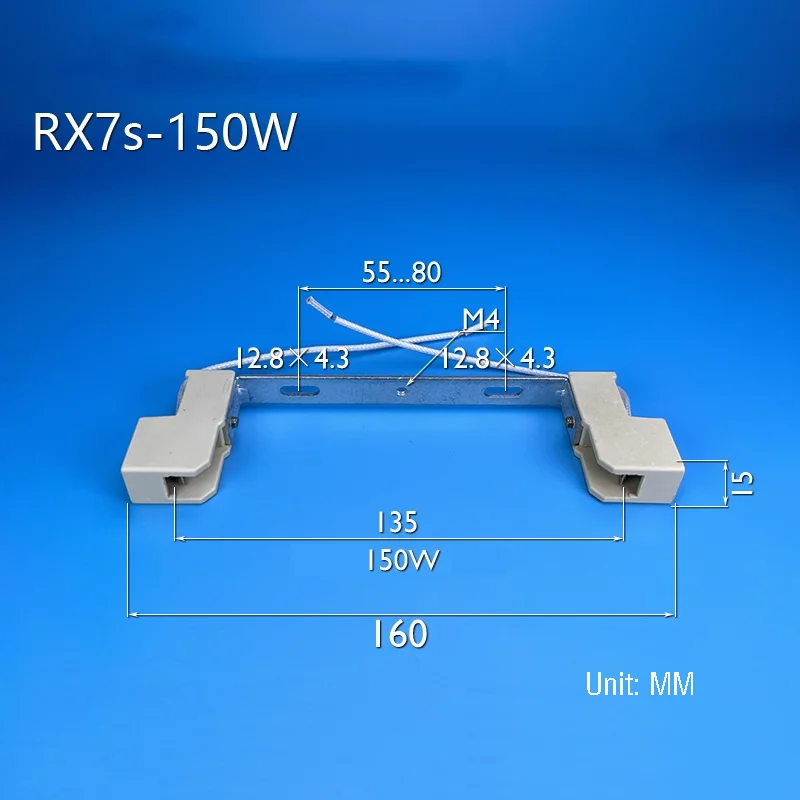 RX7s Double-Ended Metal Halide Lamp Tube Ceramic Bracket MHN-TD70W/150W Lamp Holder for Metal Halide Lamps