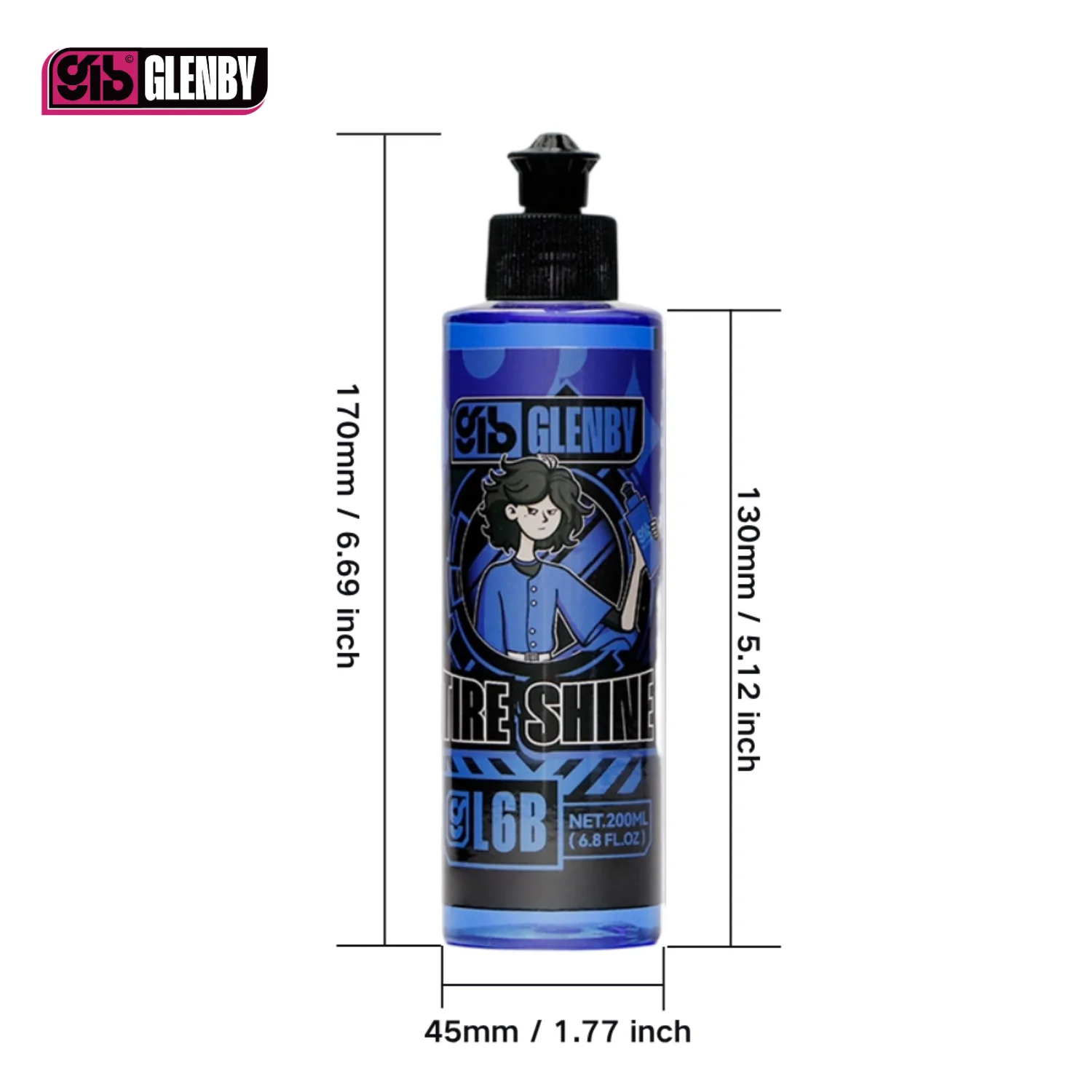 Sprayable Extra Glossy Wet Look Tire Shine Dry-to-Touch Dressing for Car Truck Motorcycle RV Rubber Vinyl Plastic 16oz/6.8oz