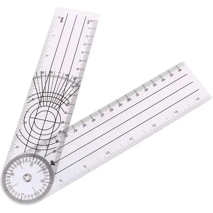 360 Degree Angle Inclinometer Ruler Protractor Angle finder Measuring Tool 1PC Multi-Ruler Goniometer Angle Medical Spinal Ruler
