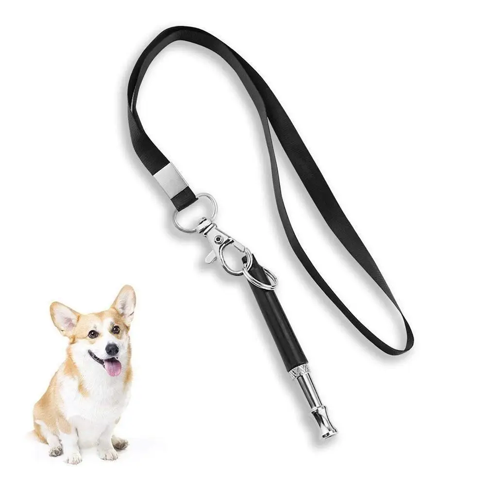 Dog training flute ultrasonic dog trainer adjustable stainless steel whistle training pet whistle pet supplies