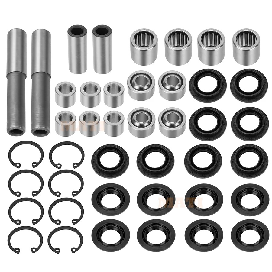 Front Uppper&Lower A Arm Bearing Seal Shaft Rebuild Repair Kit 2side for Kawasaki Brute Force 650 4x4i 2006-2013 Brute Force 750