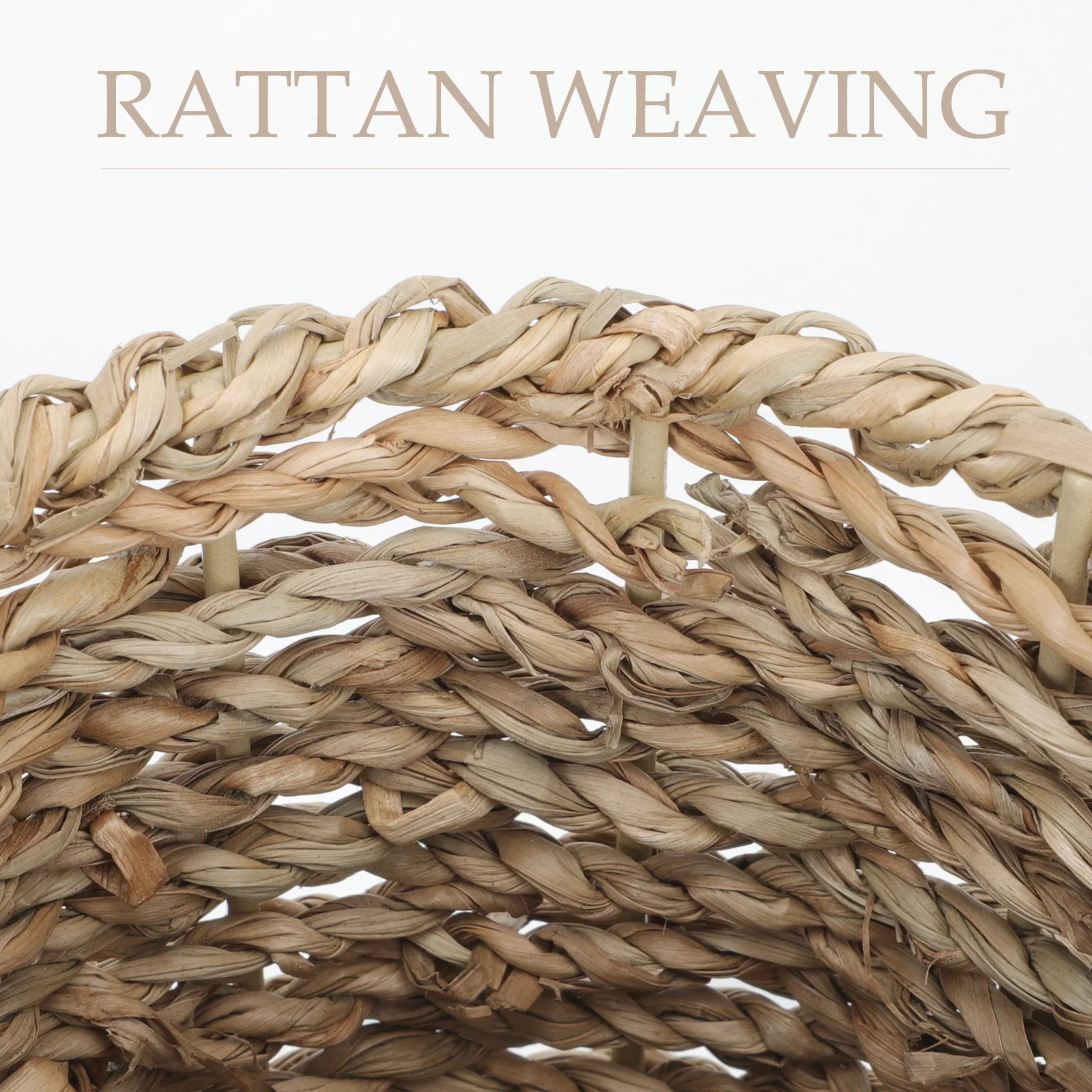 

Creative Woven Flower Vase Handcrafted Rattan Design for Table Window Sill Decoration Natural Style Home Office Vase