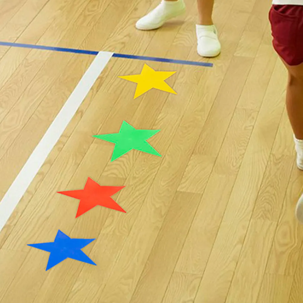 6Pcs Colorful Carpet Markers Star Design Non-Slip Floor Markers for Education Classroom Organization - view 3