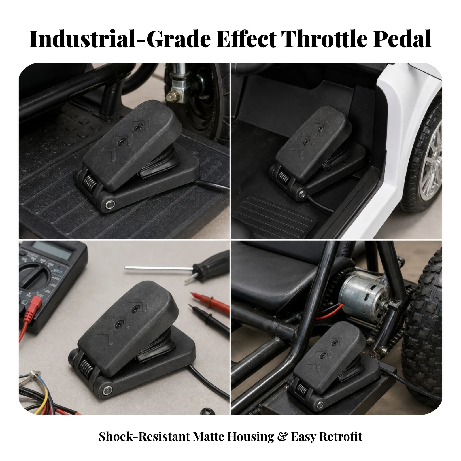 Electric Foot Throttle Pedal Smooth Acceleration Electric Throttle Accelerator Pedal Foot-Operated Speed Controller
