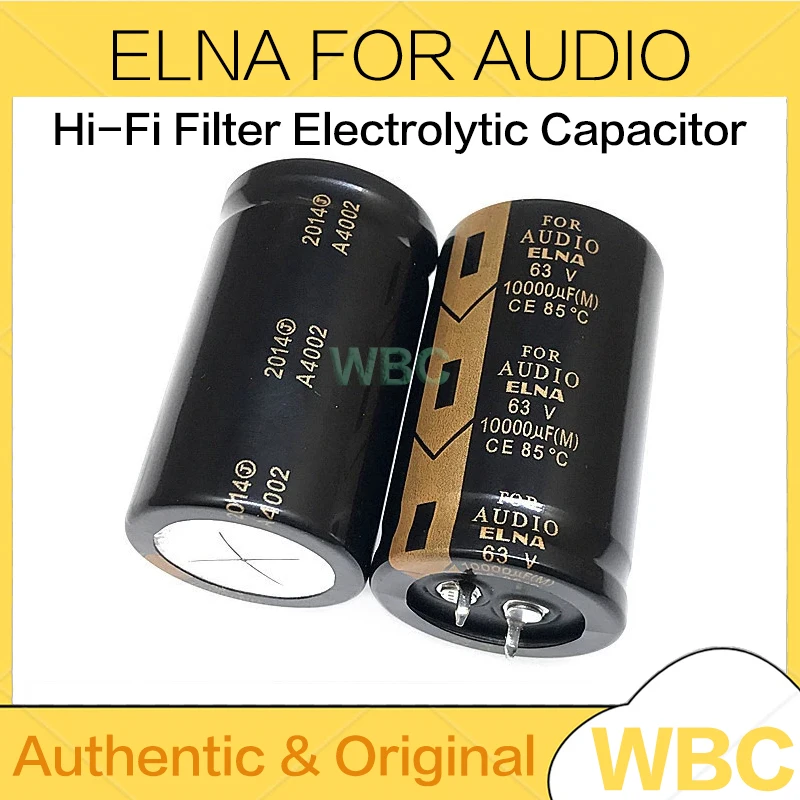 2 stks/partij ELNA VOOR AUDIO Serie 35V 50V 63V 80V 100V 6800UF 4700UF 8200UF 10000UF Hi-Fi Filter Elektrolytische Condensator Originele