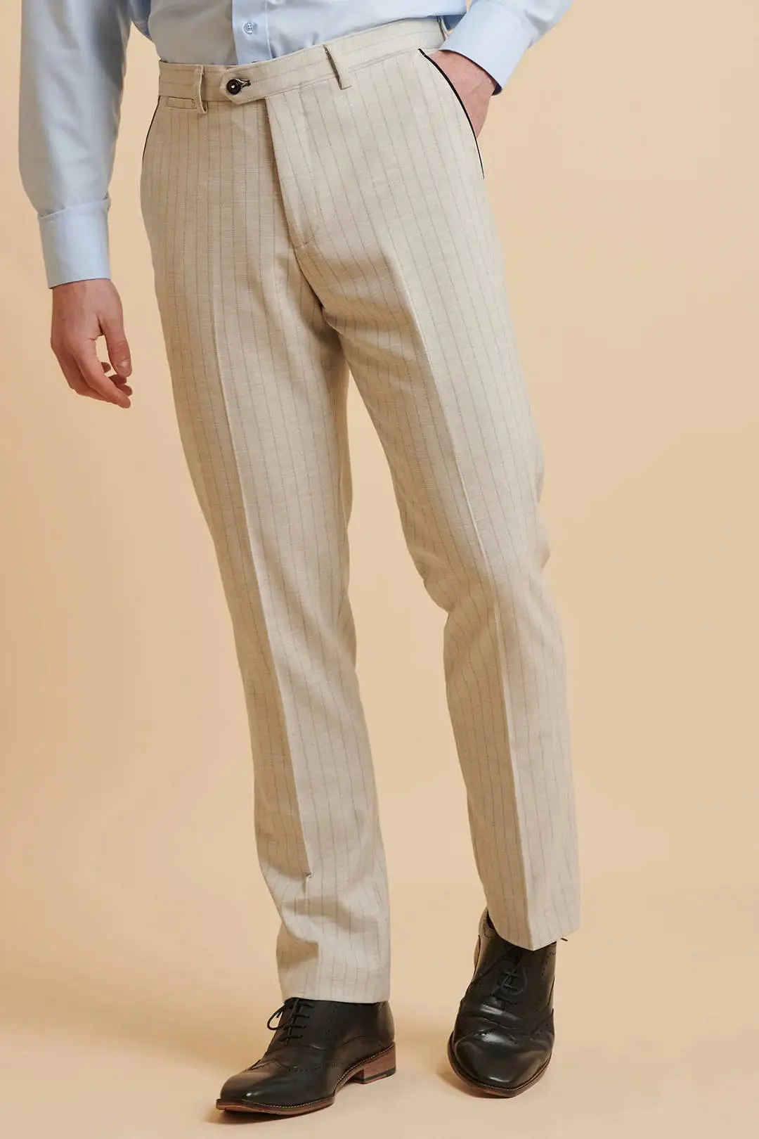 Costumes de mariage vintage à rayures pour hommes, revers pointu, smokings croisés, blazer de marié avec pantalon, 2 pièces, zones me