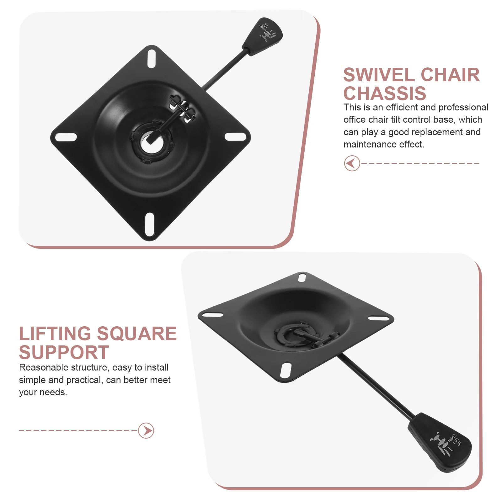 

Desk Chairs Lifting Swivel Chassis Office Base Adjust Universal Mechanism Replacement Parts Black for