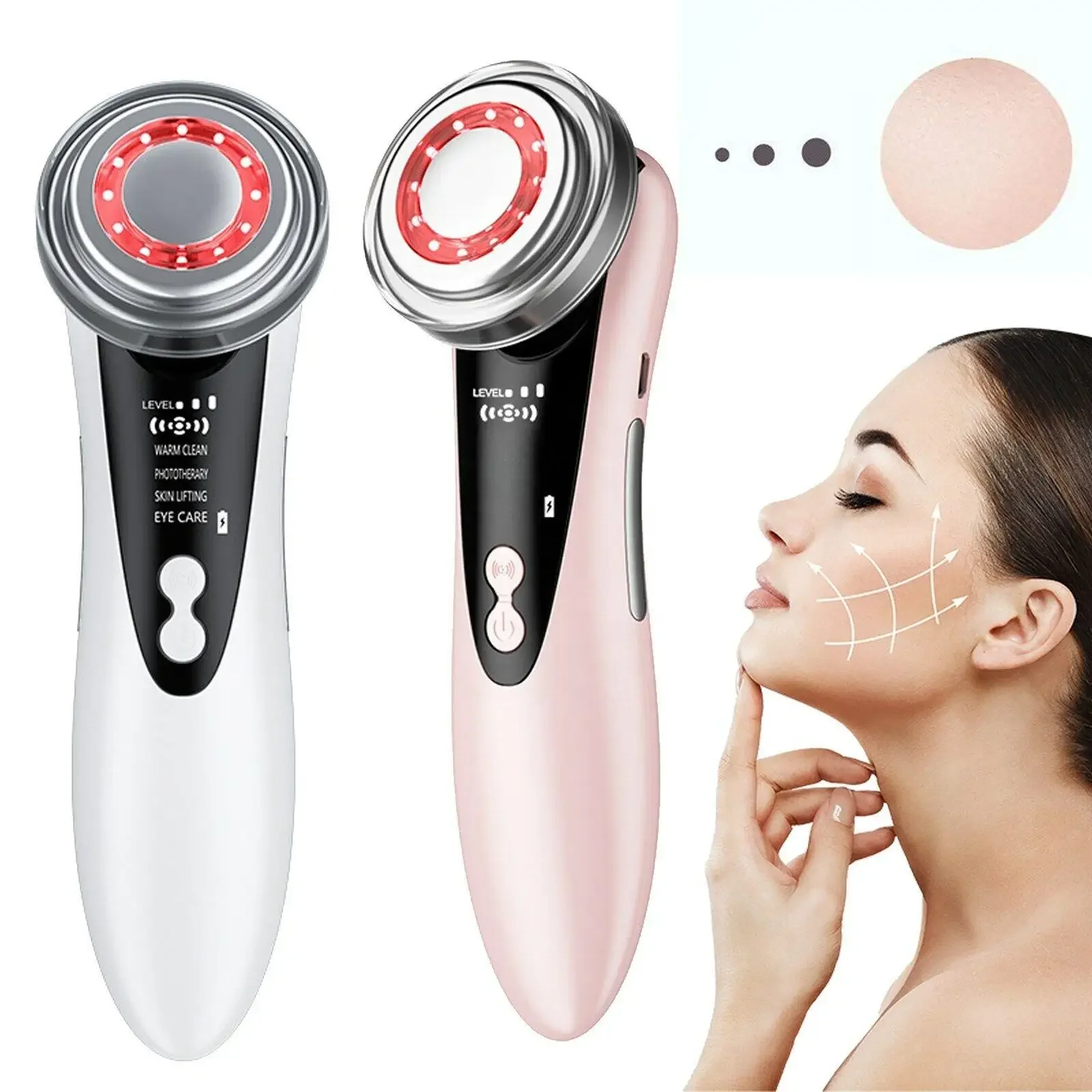 4 em 1 rf ems massageador facial ferramentas de cuidados com a pele face lift multifuncional dispositivo firme rejuvenescimento da pele remoção de rugas