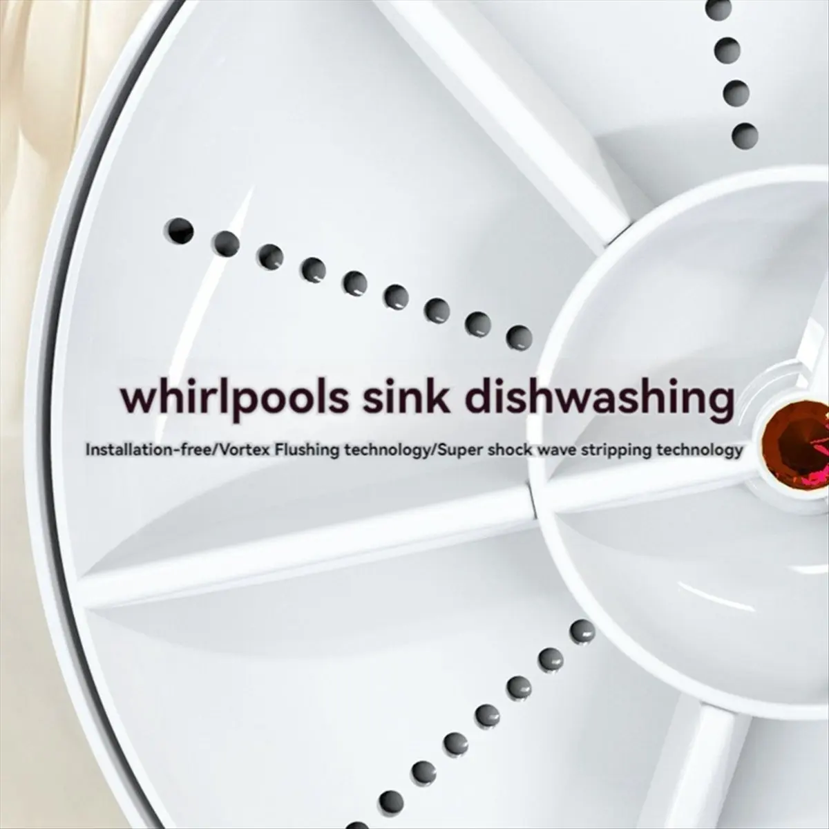 AA83 Ultrasonic Dish Washer Portable Mini Turbo Dishwasher, Vegetable Washing Machine Household Sink Dishwasher Device C