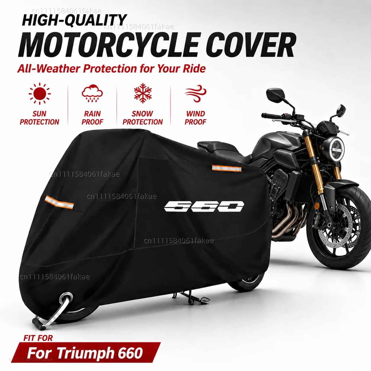 

Motorcycle Cover Waterproof Outdoor All Season Dustproof UV Protective Moto Scooter Rain Cover For Triumph Trident 660 Sport