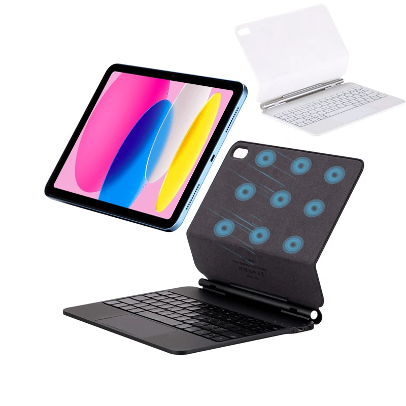 Magic Keyboard for iPad 11 Case A16 11th Generation 2025 11 inch Multi-touch Trackpad Smart Backlit Rechargeable Keyboard
