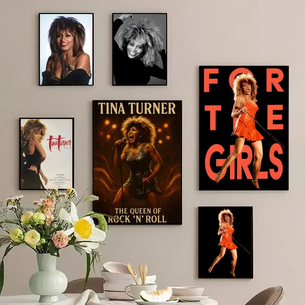 Pôster legendaroso da T-Tina Turner, pôster personalizado em PP, adesivo de parede espesso para decoração de casa