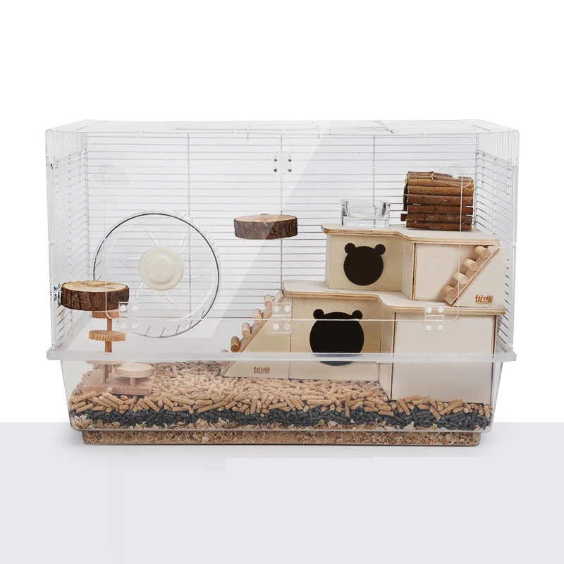 

Hamster Cage Golden Silk Bear 60 Basic House Hedgehog Guinea Pig Rabbit Honey Bag Glider Pet Nest Cage Pet Supplies