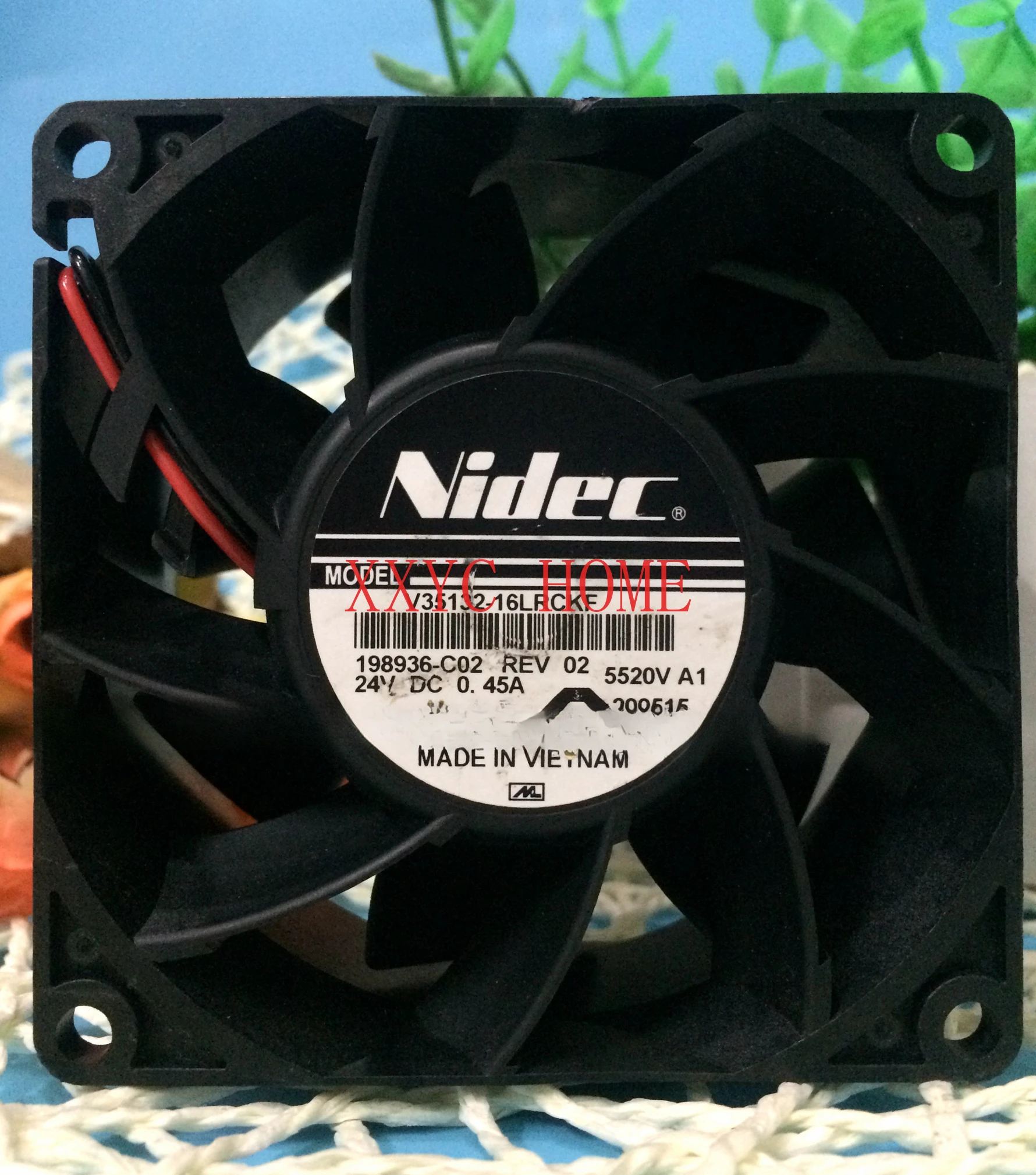 

Original AB inverter fan NIDEC V35132-16LRCKF 8cm DC24V 0.45A 8038