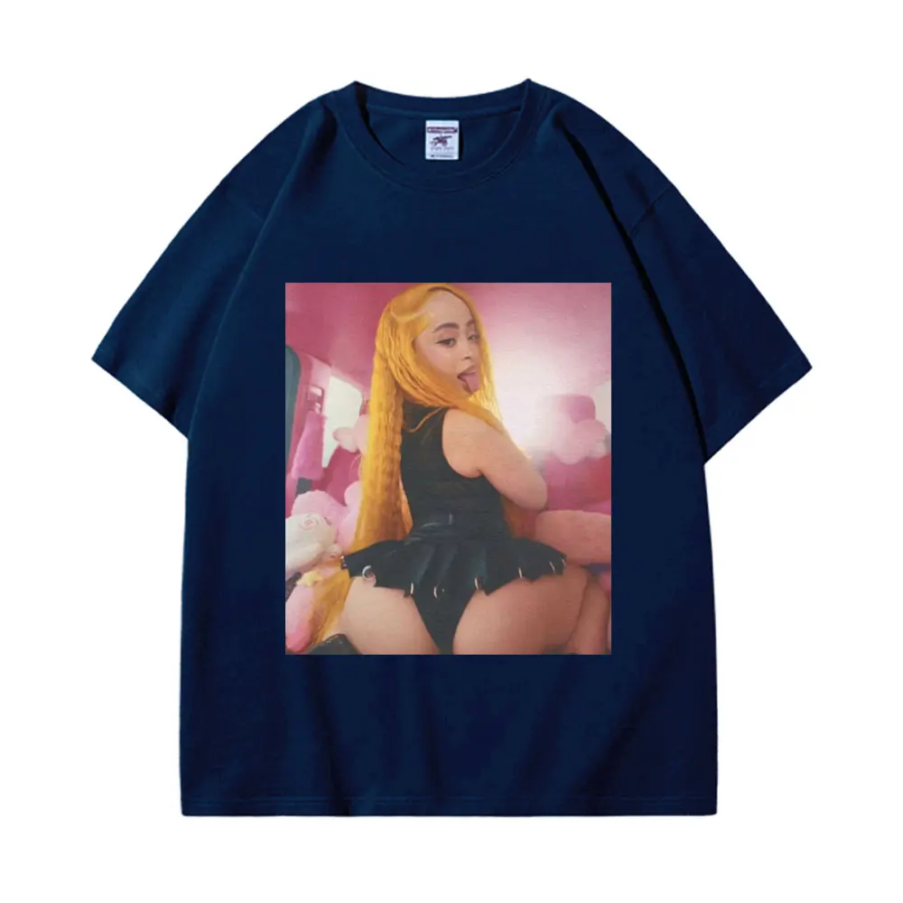 Rapper Ice Spice Aesthetics Graphic T Shirts High Street Fashion Trend Short Sleeve T-shirt Unisex Casual Loose Cotton T-shirts