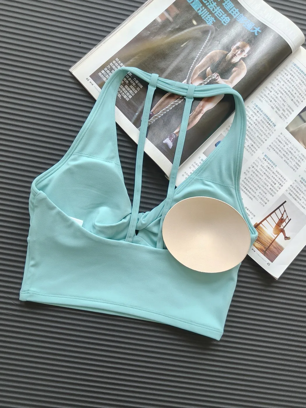 Women's Longline Strappy Sports Yoga Bra Vest Fitness Tank Top Open Back Gym Running Workout Halter Beautiful Sports Bra view 6