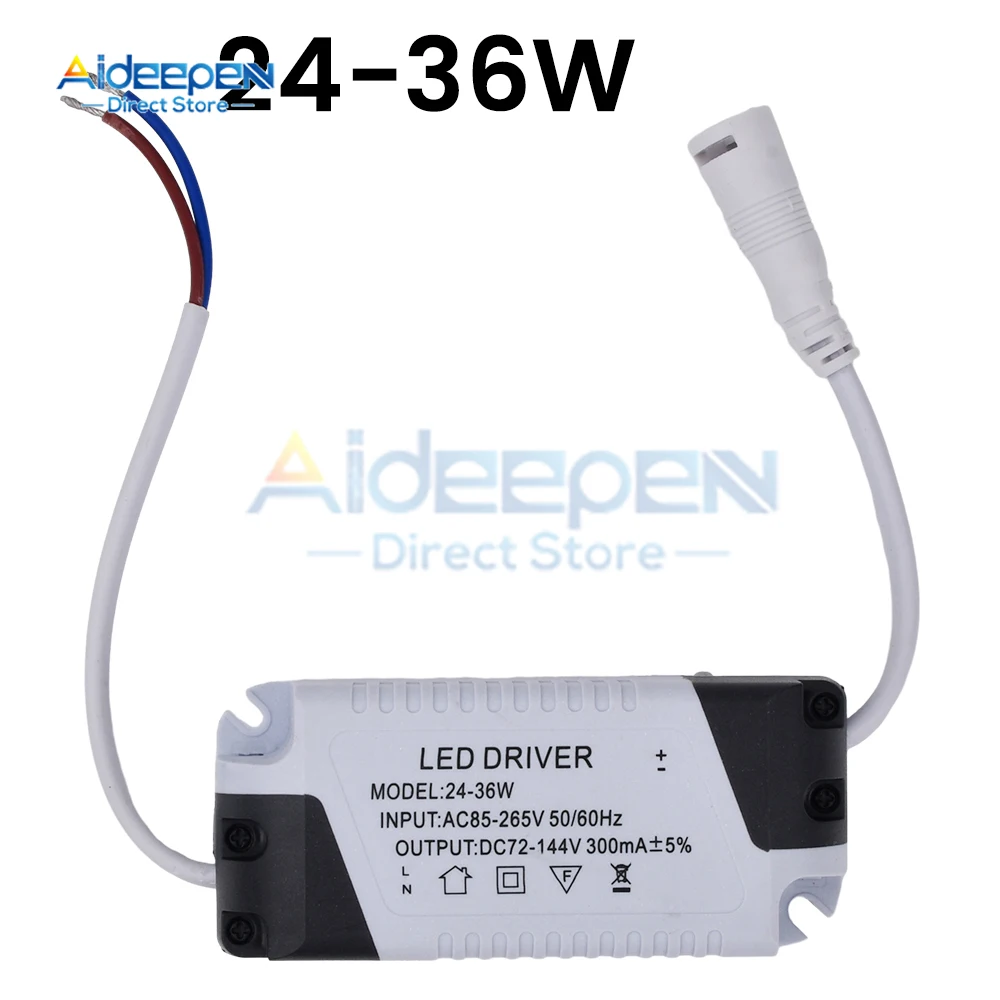 LED Constant Current Driver AC 110V 220V 1-3W 4-7W 8-12W 12-18W 18-24W 24-36W Power Supply Adapter Transformer for Panel Light