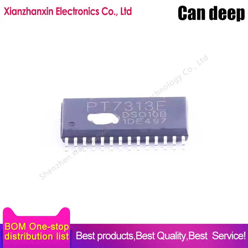 5PCS/LOT PT7313E PT7313 SOP28 Electronic volume and sound effect processing chip