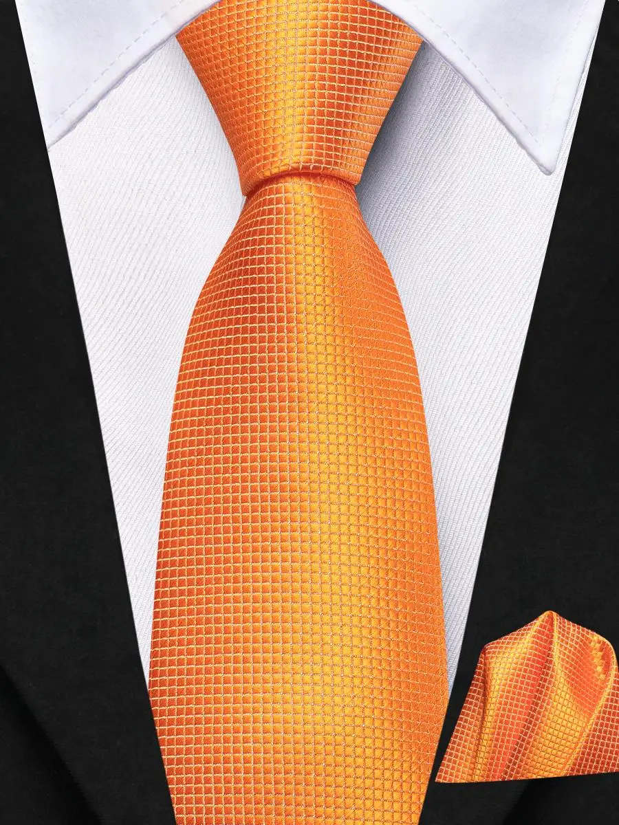 Cravatta di seta di design di lusso solido arancione per bambini cravatta a mano per bambini 120CM di lunghezza 6CM di larghezza Fashion Party Dropship Hi-Tie