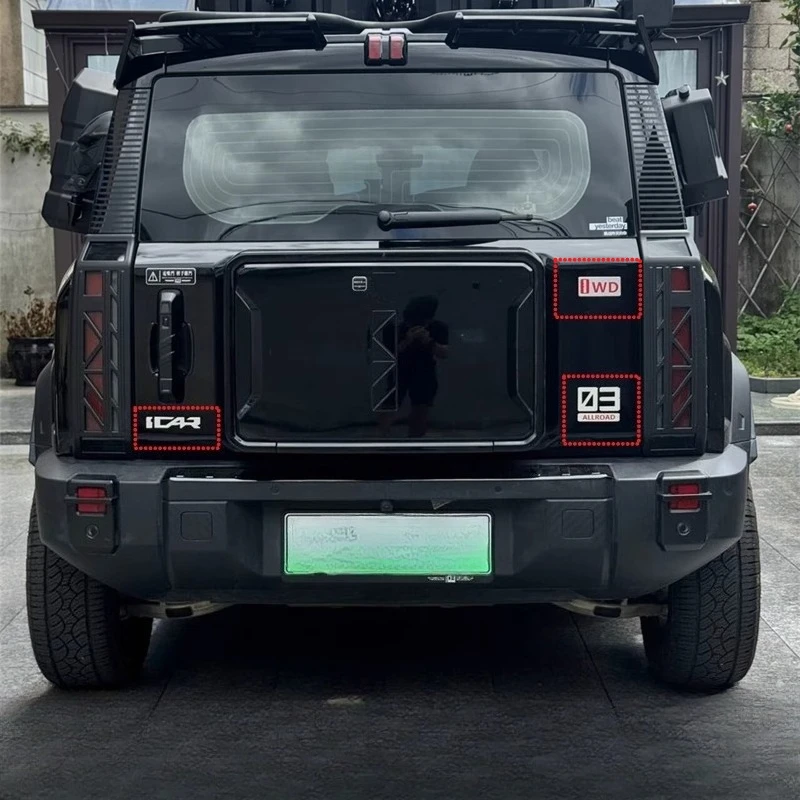 

Для CHERY ICAR 03 V23 персонализированная модификация эмблемы автомобиля эксклюзивная эмблема хвоста черный воин стиль специальный