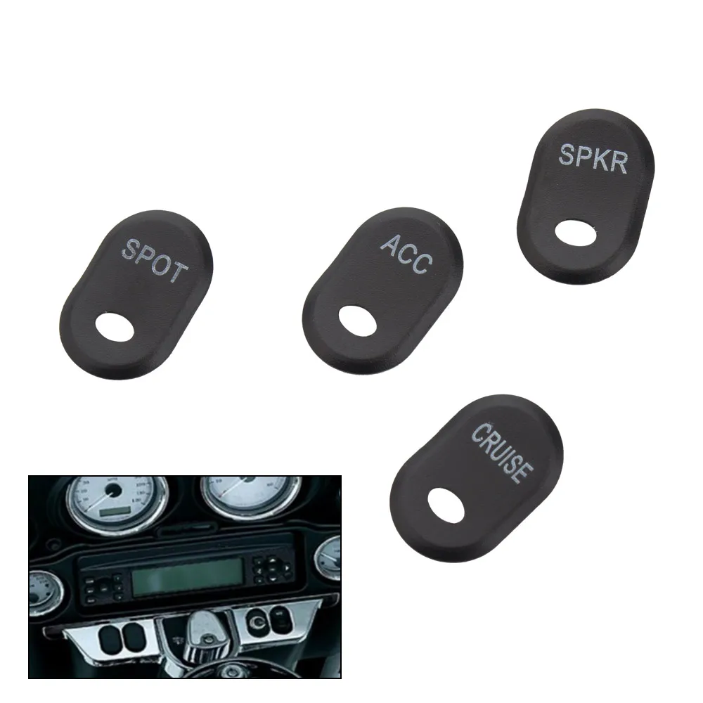 1 Set Switch Covers Spot/ Acc/Spkr/Cruise Switch Cover Fits For Harley Davidson Touring 1996-2013 Aluminium Alloy Silver/Black