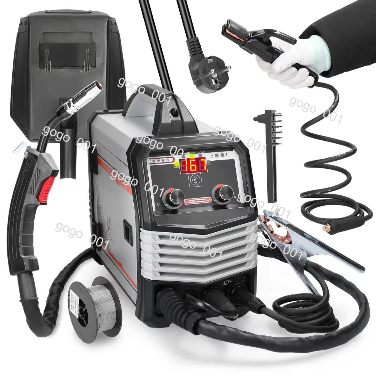 

2024 120A 4-in-1 Welder MIG/MAG/TIG/MMA - 220V Multi-Process Welding Machine, 1kg Accessories, Gas/Gasless IGBT Inverter