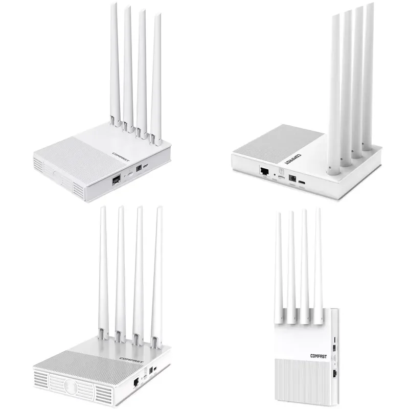 COMFAST Factory Price 4 External Antennas AX300Mbps WiFi 6 4G LTE Router With Card Slot CF-E11
