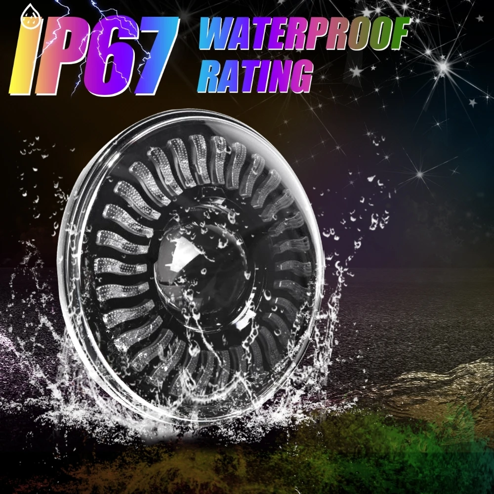 Auxbeam 7 بوصة LED المصابيح الأمامية RGB ضوء متدفق بلوتوث APP التحكم مرحبا منخفضة شعاع مع هالة ل جيب رانجلر JK TJ LJ 1997-2018