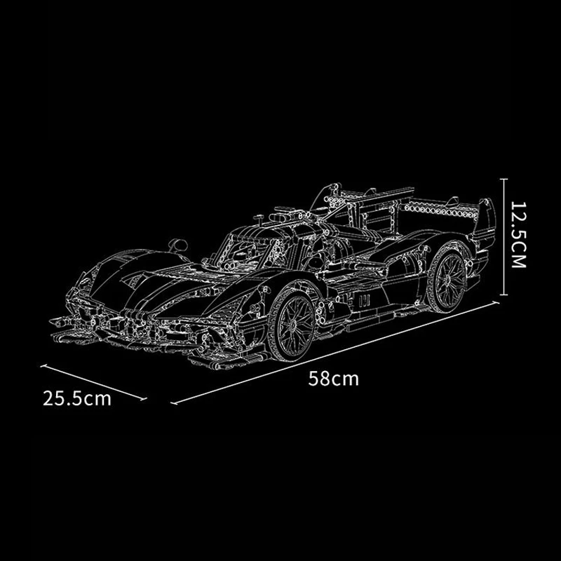 IN STOCK MOC Technical 1:8 Remote Control Sports Car Building Blocks Bricks Model Assembling Toys for Children Birthday Gift Set