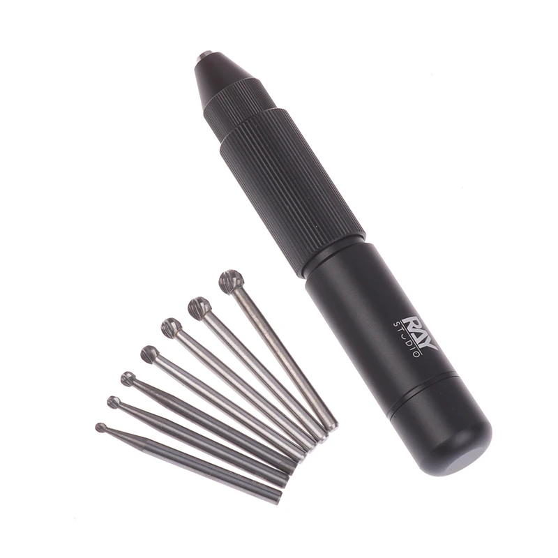 

1/7Pcs Chamfered Ball Drill 2.0mm~5.0mm Optional Round Detail Modification Drill Bit For Model Upgrade Sharpen Tool