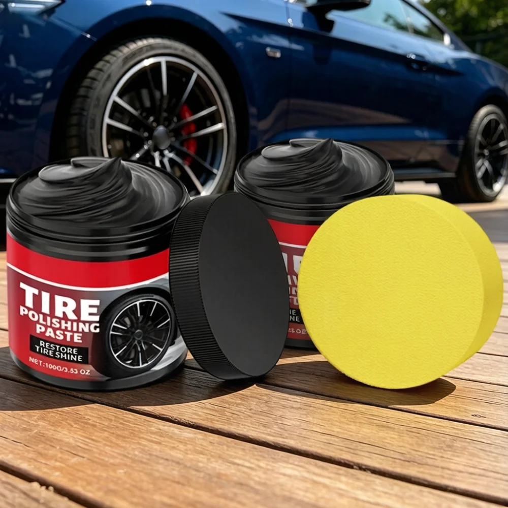 

Car Tire Shine Paste For Trucks Sedans RVs SUVs Compound To Black Gloss Car Tire Clean Products Car Tyre Dressing Paste