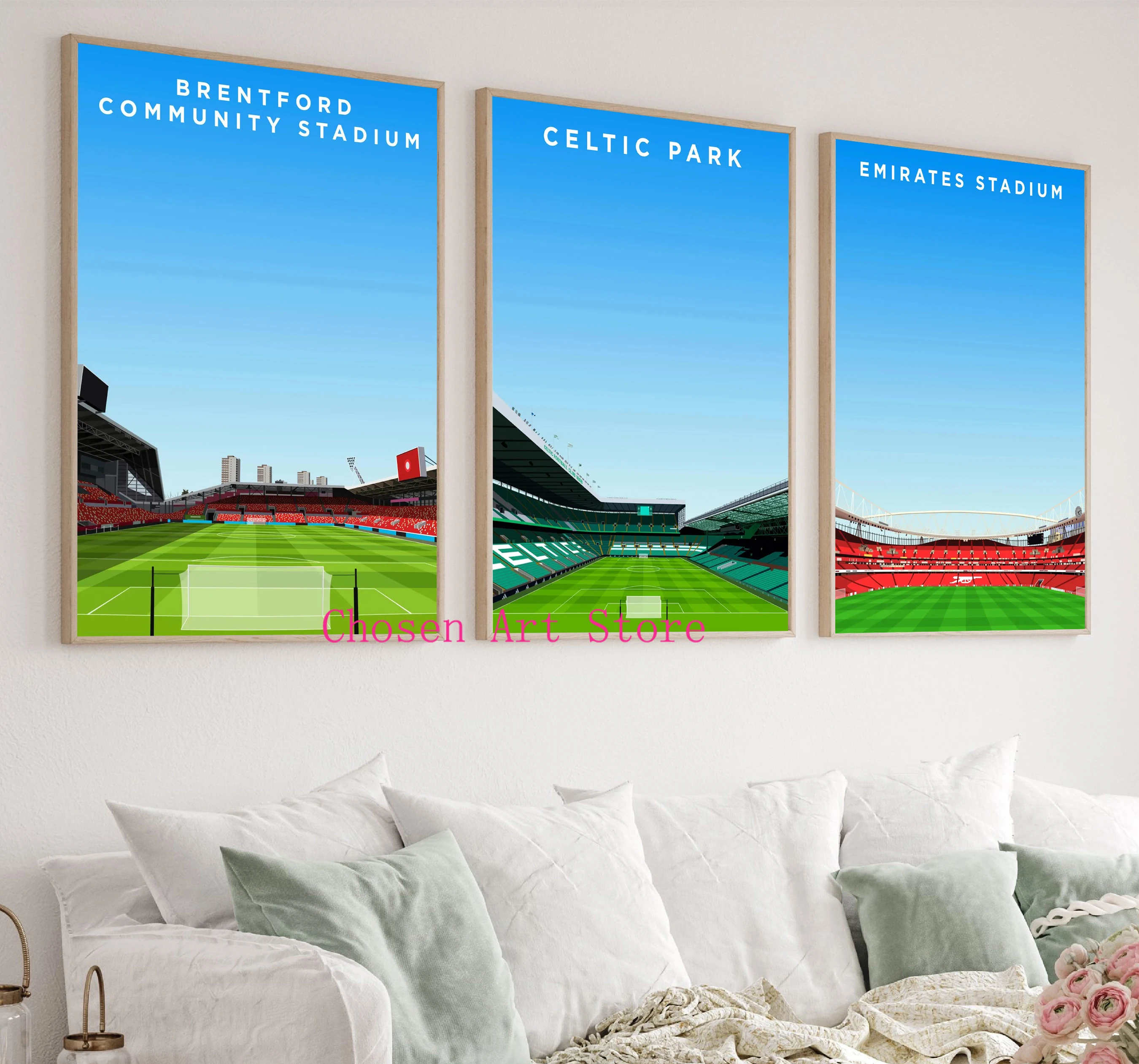 International Sports Stadium Poster Print Canvas Pictures Sports Enthusiast Home for Living Room  Wall Modern Decor Frameless